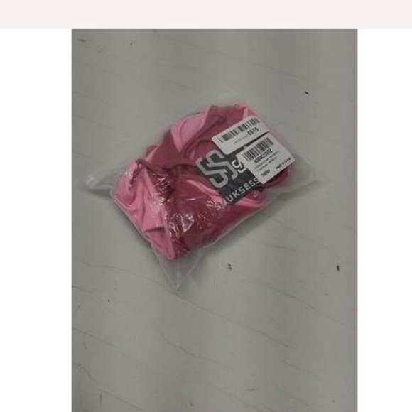 Plunge Scoop Neck High-Leg Bikini Set - Magenta sexy cute flattering - Picture 4 of 5